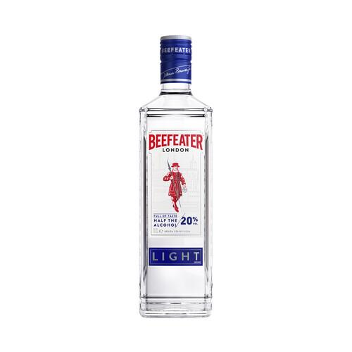 BEEFEATER Light Ginebra inglesa tipo London dry gin con sólo 20º, 70 cl