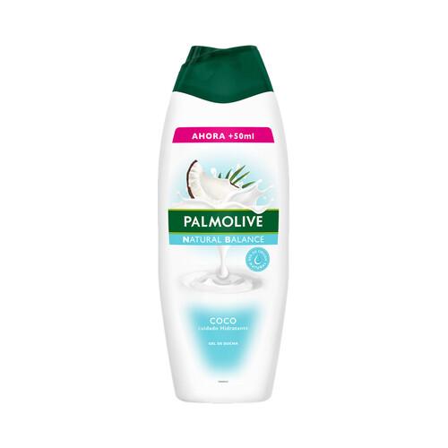 PALMOLIVE Natural balance Gel de baño o ducha textura crema, con leche nutritiva y extracto de coco 600 ml