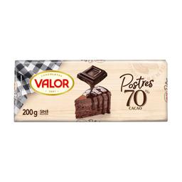 Chocolate negro VALOR Postres 70% cacao sin gluten tableta 200 g