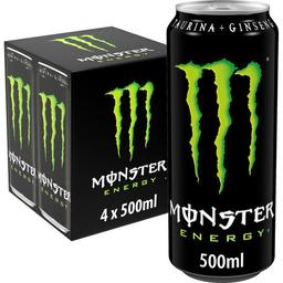 Bebida energética monster green, pack 4x50 cl