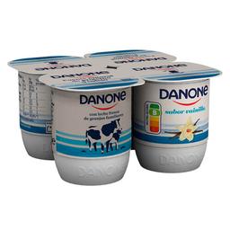 DANONE Yogur con sabor a vainilla, elaborado con fermentos naturales 4 x 120 g