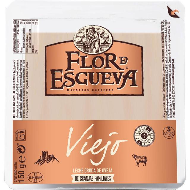 Queso de oveja viejo de leche cruda flor de esgueva, cuña 150 g