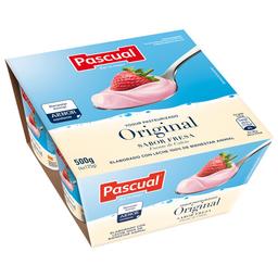 PASCUAL Yogur pasteurizado con sabor a fresa 4 x 125 g