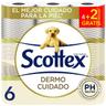 Papel higiénico dermo cuidado scottex, paquete 6 uds
