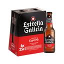 Cerveza especial estrella galicia, pack botellín 6x25 cl