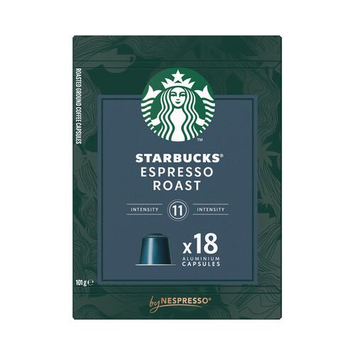 Café cápsulas espresso roast Starbucks compatible con Nespresso 18 ud