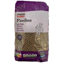 Lenteja pardina eroski basic, paquete 1 kg