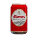 Cerveza tradicional Alhambra lata 33 cl