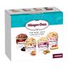 HÄAGEN-DAZS Mini tarrinas de helado de chocolate belga, caramelo salado, nueces de Macadamia y cheesecake con fresa 4 x 95 ml