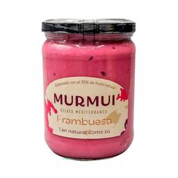 MURMUI Tarrina de helado de sorbete de frambuesa, elaborado con un 35% de fruta natural 550 ml