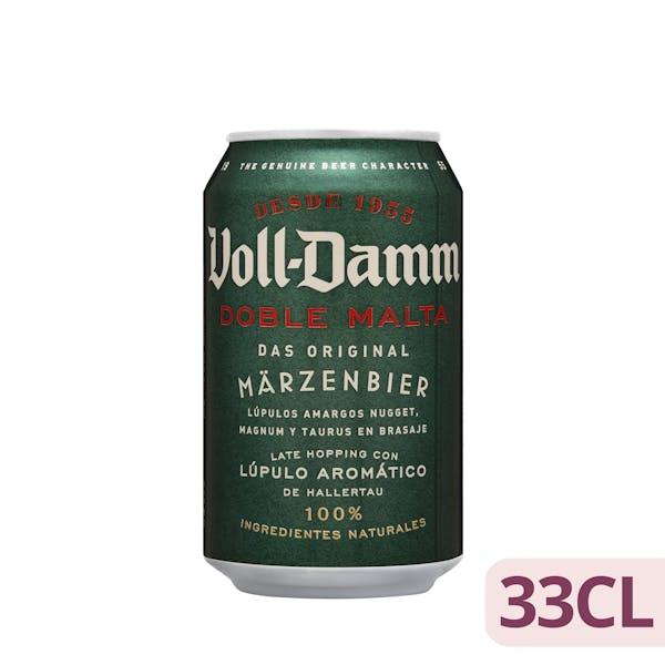 Cerveza doble malta Voll-Damm, lata 33 cl