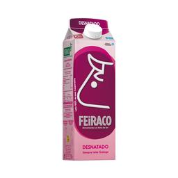 FEIRACO Leche de vaca desnatada de origen 100% gallega 1 l
