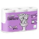 Papel higiénico compacto doble rollo La Llama Dia bolsa 6 unidades