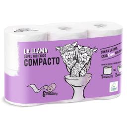 Papel higiénico compacto doble rollo La Llama Dia bolsa 6 unidades