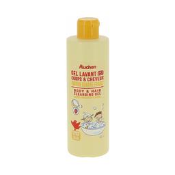 PRODUCTO ALCAMPO Gel y champú infantil para cuerpo y cabello con aroma a plátano y fresa 250 ml