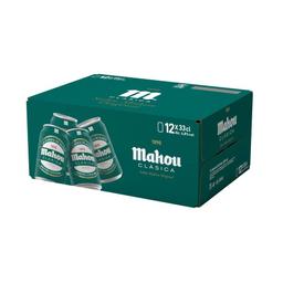 Cerveza MAHOU clásica lata pack 12x33 cl
