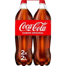 Refresco de cola coca cola, pack 2x2 litros