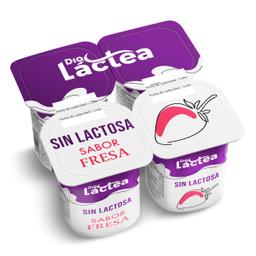 Leche fermentada sabor fresa sin lactosa Dia Láctea pack 4 x 125 g