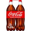 COCA COLA Refresco de cola pack 2 uds. x 1,25 l