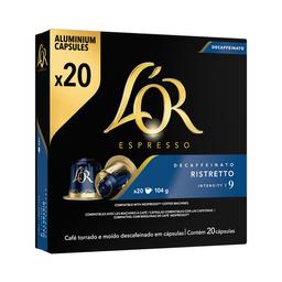 L'OR ESPRESSO Café en cápsulas Descafeinado Ristretto I9, 20 uds