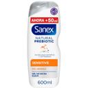 Gel de ducha sanex prebiotic sensitive, bote 600 ml