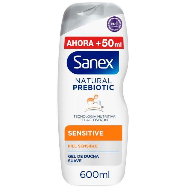 Gel de ducha sanex prebiotic sensitive, bote 600 ml