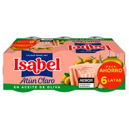 ISABEL Atún claro en aceite de oliva pack 6 uds. x 52 g