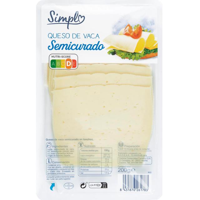 Queso de vaca semicurado 200 g