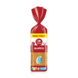 Pan de molde blanco con corteza Carrefour Classic sin azúcares añadidos 820 g