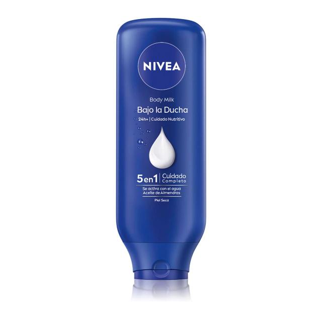 Body milk nutritivo aceite de almendras piel seca bajo la ducha Nivea 400 ml
