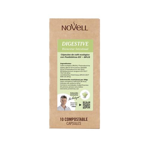 NOVELL Digestive Café en cápsulas ecológico con prostióticos 10 uds