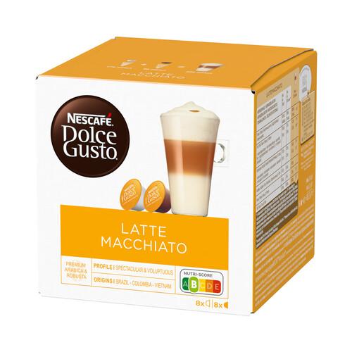 Café cápsulas Nescafé DOLCE GUSTO latte machiato 8 uds.leche + 8 uds.café 194,4 g