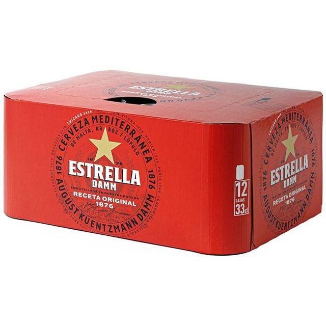 Cerveza estrella damm, pack 12x33 cl