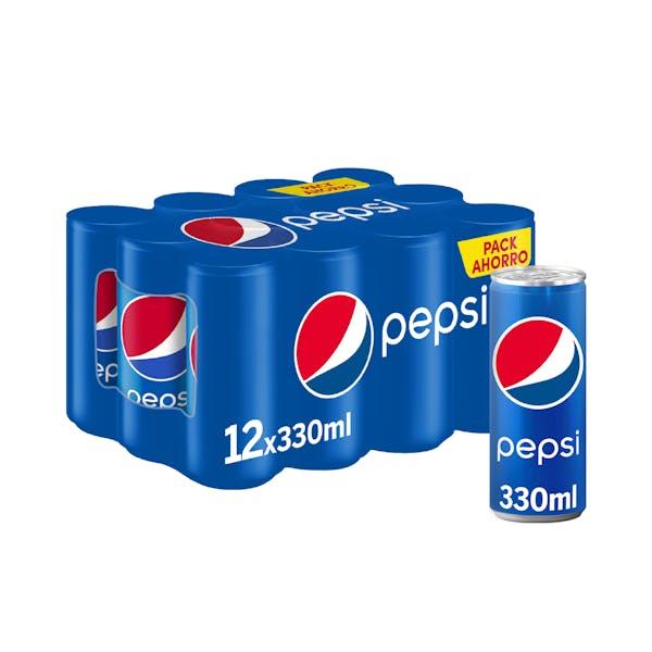 Refresco de cola pepsi, pack 12x33 cl