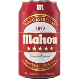 Cerveza mahou 5 estrellas, lata 33 cl