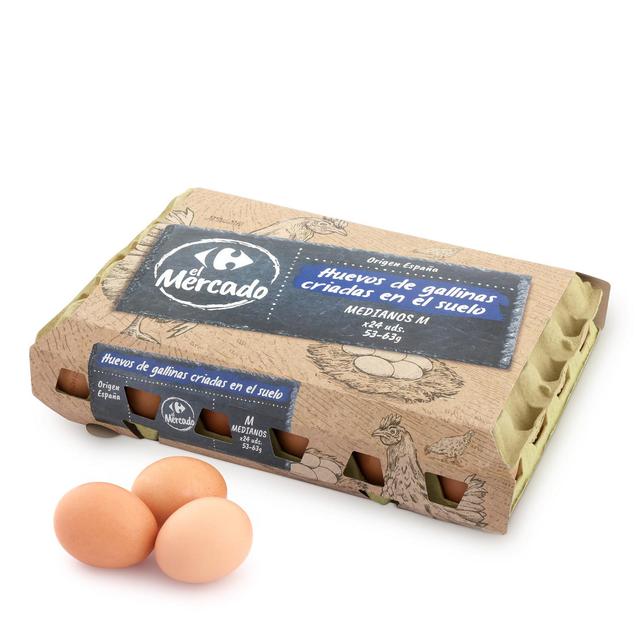 Huevos Frescos Carrefour El Mercado 24 ud