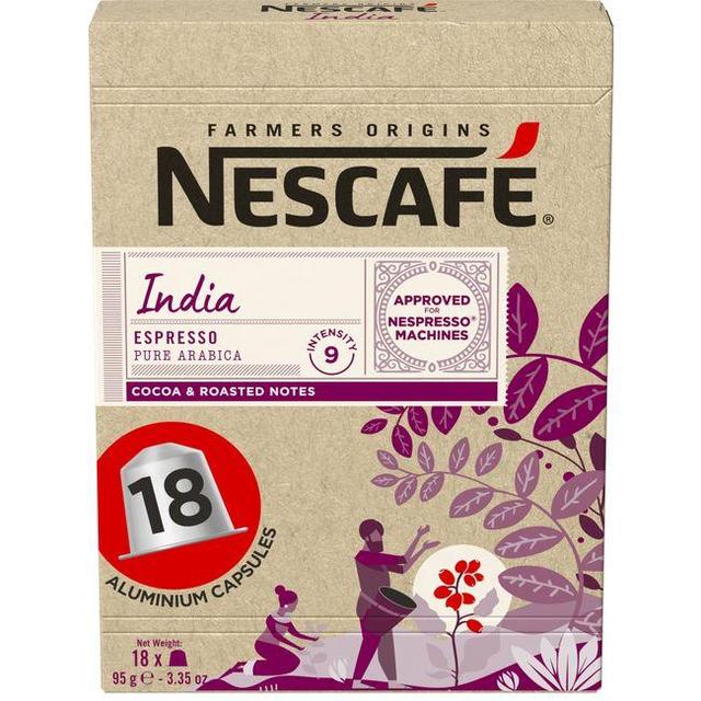 Café india compatible nespresso nescafé, caja 18 uds