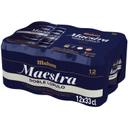 Cerveza tostada Mahou Maestra doble lúpulo pack de 12 latas de 33 cl