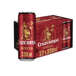 Cerveza Cruzcampo especial lager pack 12 latas 33 cl