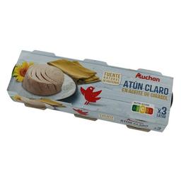 PRODUCTO ALCAMPO Atún claro en aceite de girasol pack 3 uds. x 52 g