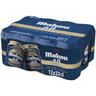 Cerveza tostada Mahou 0.0 alcohol pack de 12 latas de 33 cl