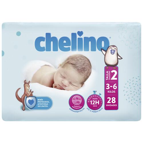CHELINO Pañales talla 2 (3-6 kg) 28 uds