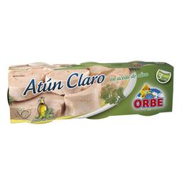 ORBE Atún claro en aceite de oliva pack 3 uds. x 80 g