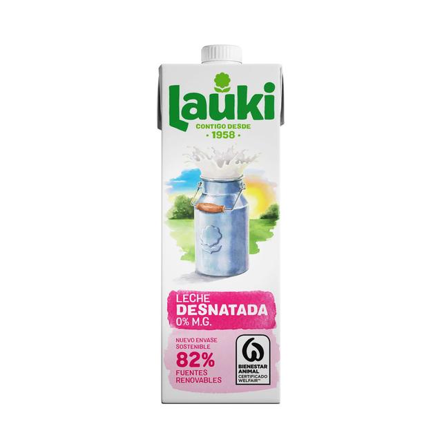 Leche desnatada Lauki brik 1 l