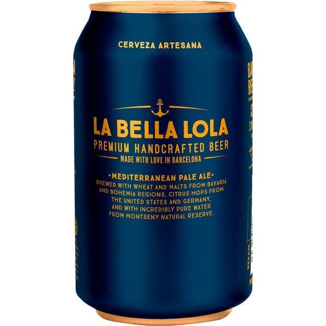 Cerveza lager la bella lola, lata 33 cl