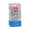 Café espresso descafeinado en cápsulas Illy compatible con Nespresso 10 ud