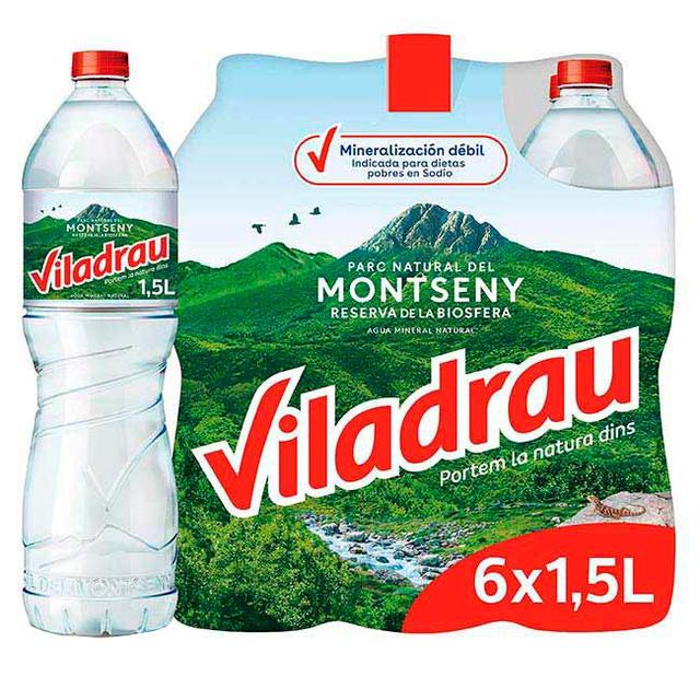 Agua mineral viladrau, botella 1,5 litros