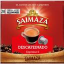 Café en cápsulas espresso descafeinado Saimaza caja 20 unidades