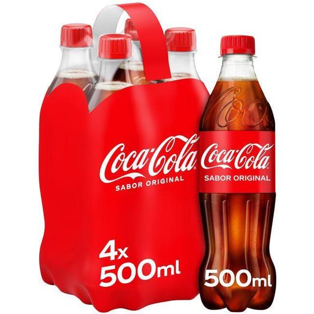 Refresco de cola regular coca cola, pack 4x50 cl