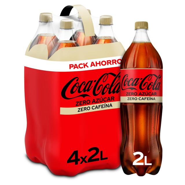 Coca Cola zero azúcar zero cafeina pack 4 botellas 2 l